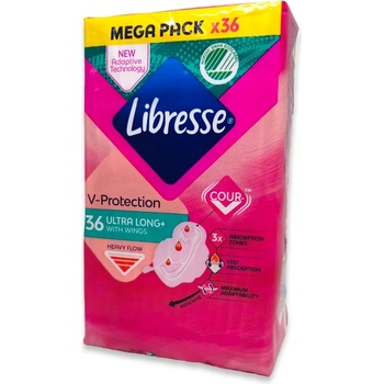 Libresse дамски превръзки, Mega pack, 36 броя, Ultra long