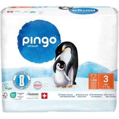 Pingo Пелени Pingo Ultrasoft - Midi, размер 3, 4-9 kg, 44 броя (0437-00)