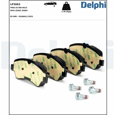 Sada brzdových platničiek kotúčovej brzdy DELPHI LP2662