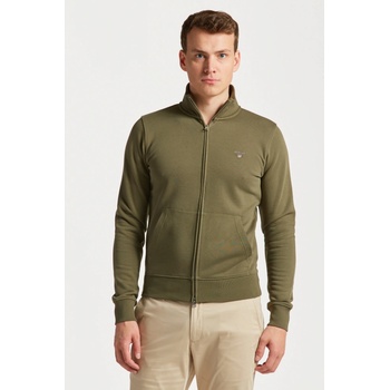 GANT ORIGINAL FULL ZIP CARDIGAN zelená