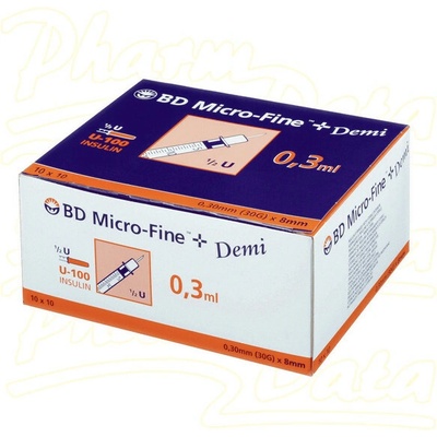 BD MF inz.stř.0.3 ml U-100 s int.jehla 30Gx8mm 100 ks – Zboží Dáma