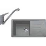 Franke - Кухненски комплект G121, мивка от фрагранит BSG 611-78/39 + смесител FC 9541.084, сив камък/хром 114.0441. 176 (114.0441.176) Мивка за вграждане