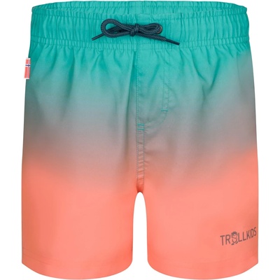Trollkids Детски бордшорт Trollkids Kid's Haukland Shorts Boardshorts - Aqua Mint / Vivid Orange - размер 128 (EU) (750-2498-0216)