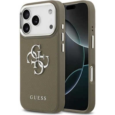 GUESS Калъф Guess Hardcase Grained Big 4G Classic Logo за iPhone 17 Pro, GUHCP17LPG4SMCEW