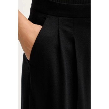 BOSS Вълнен панталон boss в черно с широка каройка, с висока талия 50550804 (50550804)