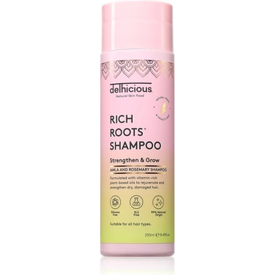 delhicious RICH ROOTS Strengthen & Moisturise Shampoo подсилващ шампоан с хидратиращ ефект 250ml