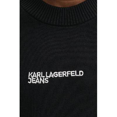 Karl Lagerfeld Jeans Памучен пуловер Karl Lagerfeld Jeans в черно от лека материя A1M18049 (A1M18049)