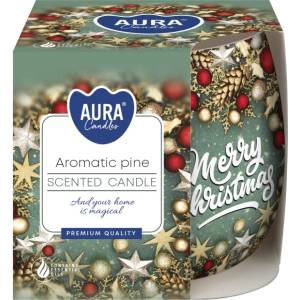 BISPOL Ароматна свещ в чаша Bispol Aura - Aromatic Pine, 100 g (sn71s-63)