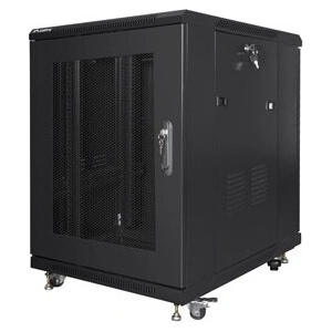 Lanberg Комуникационен шкаф Lanberg rack cabinet 19" free-standing 15U/600x800 (flat pack) with mesh door black (FF01-6815-23B)