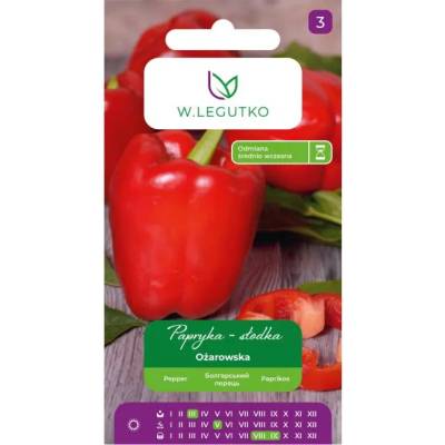 W. Legutko Сладък пипер Ожаровска - червен, тип блок