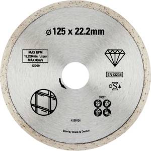 STANLEY - Диамантен режещ диск за плочки, 125x22, 2 мм STA38007-XJ (STA38007-XJ)