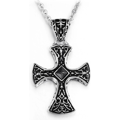 Мъжко колие с ретро кръст