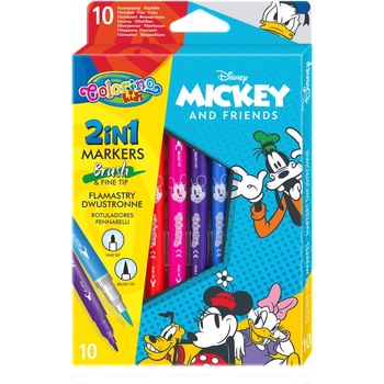 Colorino Двувърхи флумастери 10 цвята Mickey Friends Colorino Disney