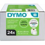 DYMO S0722390 хартиени етикети 89mm x 36mm, бели, големи, 24 x 260 бр (S0722390)