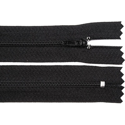 Spirálový zip No 3 délka 30 cm pinlock, malé, 332 černá