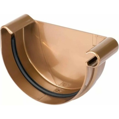 Covernit Plastové pravé čelo žľabu 125 mm medená