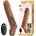 Pretty Love Qwanell Vibrating Penis Sleeve with Remote Dark Skin