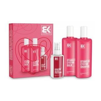 BK Brazil Keratin Dtangler Cystine Love šampón 300 ml + kondicionér 300 ml + olej / sérum 100 ml darčeková sada