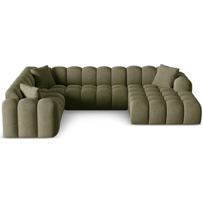 Cosmopolitan Design Зелен шенилов ъглов диван (ляв ъгъл/U форма) Treno - Cosmopolitan Design (COS_UL_214_F1_TRENO4)