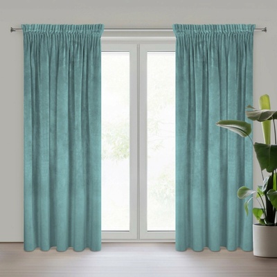 EUROFIRANY ZATEMŇOVACÍ ZÁVĚS NA PÁSCE RIA 140X270 CM MENTOLOVÁ