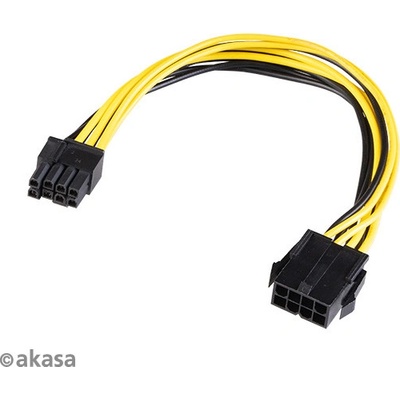 AKASA adaptér 12V ATX 8-Pin to PCIe 6+2 pin Adapter Cable