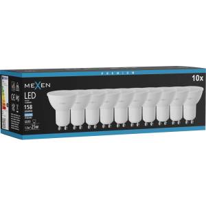 Mexen Nova 10x LED крушка GU10, 1, 5W, студена - 6500K, 158 lm - L107-GU10-0165-01x10 (L107-GU10-0165-01x10)