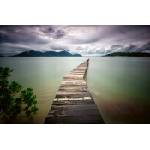 DIMEX ART Флизелинов фототапет дървен кей 375 x 250 см