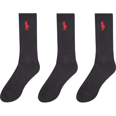 Ralph Lauren Polo Ralph Lauren 3 Pack Big Polo Pony Crew Sock - Polo Black