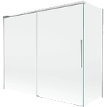 Mexen Rox преграда за вана, сгъваема на 2 крила 180 + 80 x 150 см, прозрачна, хром - 8C9-180-080-01-00 (8C9-180-080-01-00)