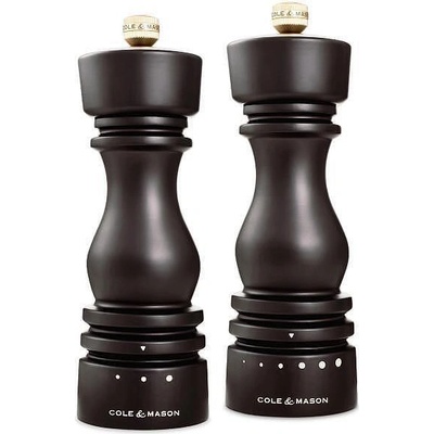 Cole & mason (Англия) Комплект мелнички за сол и пипер COLE & MASON LONDON Precision - 18 см - цвят тъмен шоколад (Cole & Mason H 233122)
