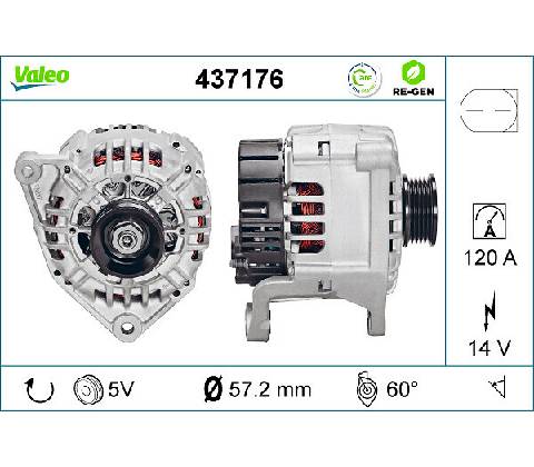 Alternátor VALEO 437176