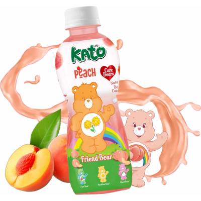 Kato Care Bears Peach Juice With Nata De Coco Jelly 320 ml