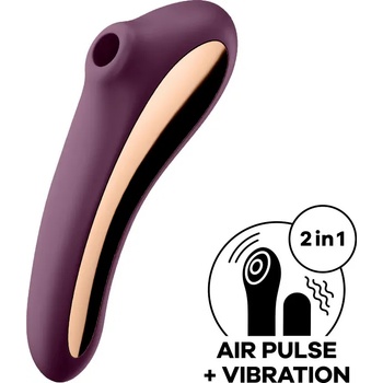 Image 1 of Satisfyer Dual Kiss Wine Red