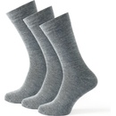 Zulu ponožky Diplomat Merino 3 pack světle šedá