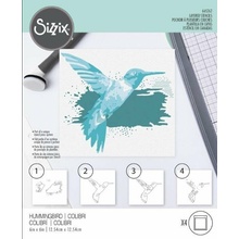 Sizzix Plastová šablóna vrstvený kolibrík 4 ks