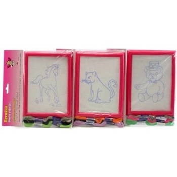 Teddies Vyšívání obdélníkový rámeček