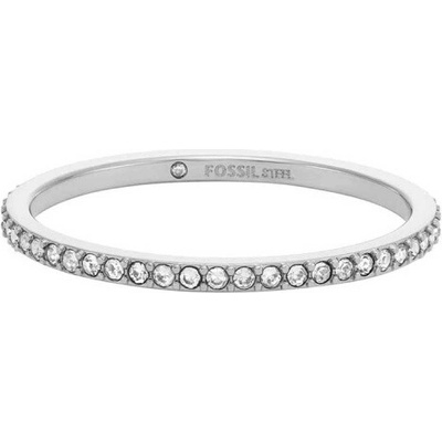 Fossil Trblietavý oceľový prsteň Ellis Pavé JF04687040