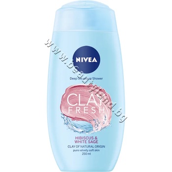 Nivea Душ гел Nivea Clay Fresh Hibiscus & White Sage, p/n NI-83641 - Дълбоко почистващ душ гел с глина и аромат на хибискус и бял градински чай (NI-83641)