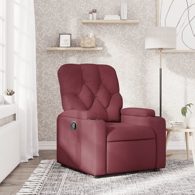 vidaXL 372484 Polohovací textil vínová červená