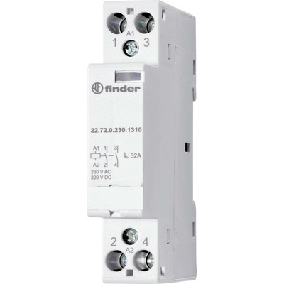 Finder 22.72.0.024.1310 instalační stykač 2 spínací kontakty 230 V/AC, 400 V/AC Vhodné pro značku (relé): Finder Piece 1