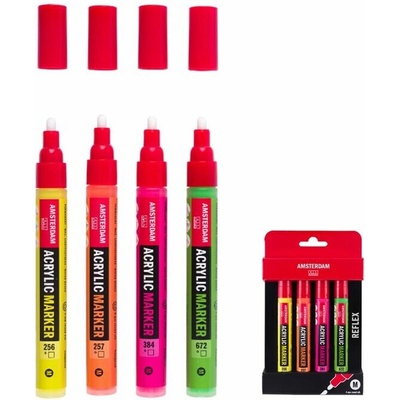 Amsterdam Acrylic Marker Reflex set akrylové fixky 4 ks