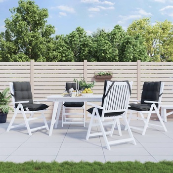 Image 1 of vidaXL Възглавници за стол ниска облегалка 4 бр антрацит Оксфорд плат (377672)