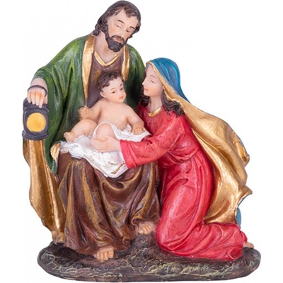 MagicHome Dekorace Vánoce Svatá rodinka polyresin 12,5 cm