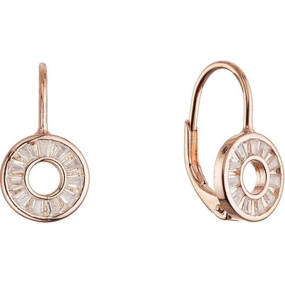 Pavona Pozlacené stříbrné náušnice kroužek ananas 11719.1 rose gold