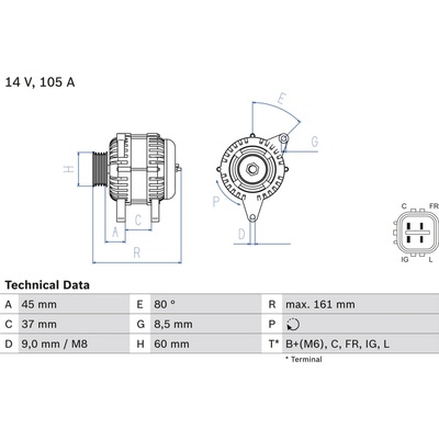 Alternátor BOSCH 0 986 082 410