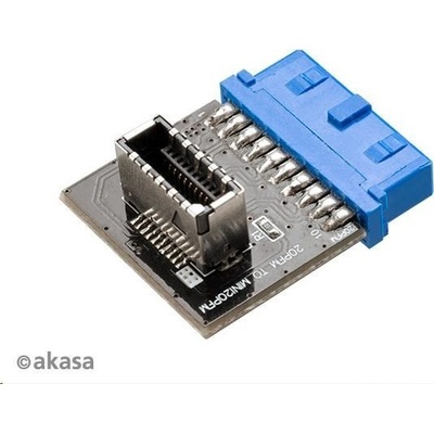 AKASA redukce AK-CBUB51-BK USB 3.0 19-pin MB header na USB 3.1 20-pin Key A connector