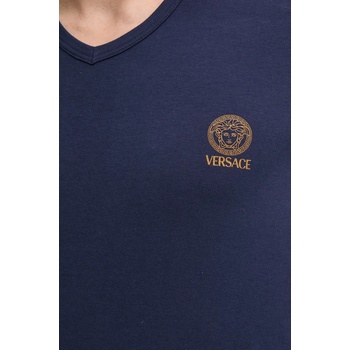 Versace Тениска Versace в тъмносиньо с принт AUU01004 1A10011 (AUU01004.1A10011)