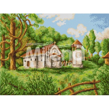Milena Style Българска църква - гоблен със схема конци Ariadna 1: 4