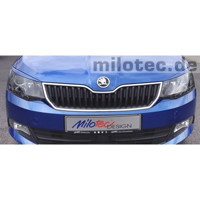 MILOTEC Mračítka predných svetiel - ABS čierna Škoda Fabia III 2014-2018 Limousine/Combi
