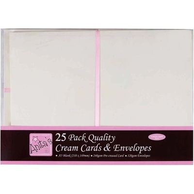 WEST DESIGN West Design A5 přání a obálky 25 ks (240 g/m2) krémové